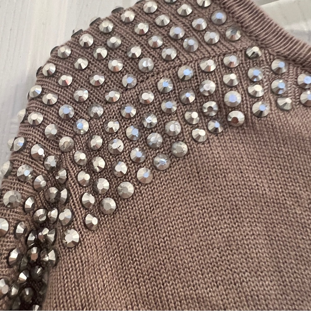 Express Rhinestone Shoulder Sweater - Picture 3 of 3